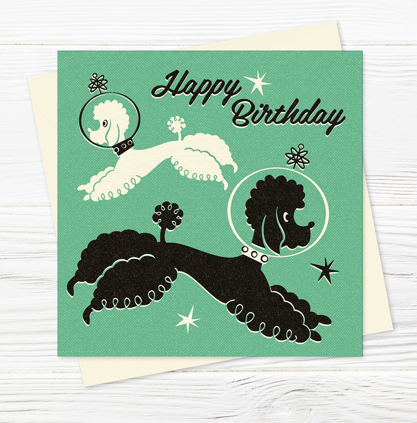 Pooch-A-Rama: Space Poodles Birthday Card
