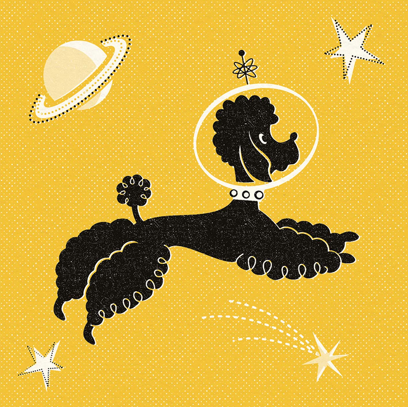 Pooch-A-Rama: Poodle in Space Card