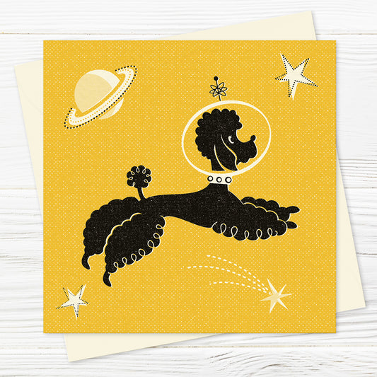 Pooch-A-Rama: Poodle in Space Card