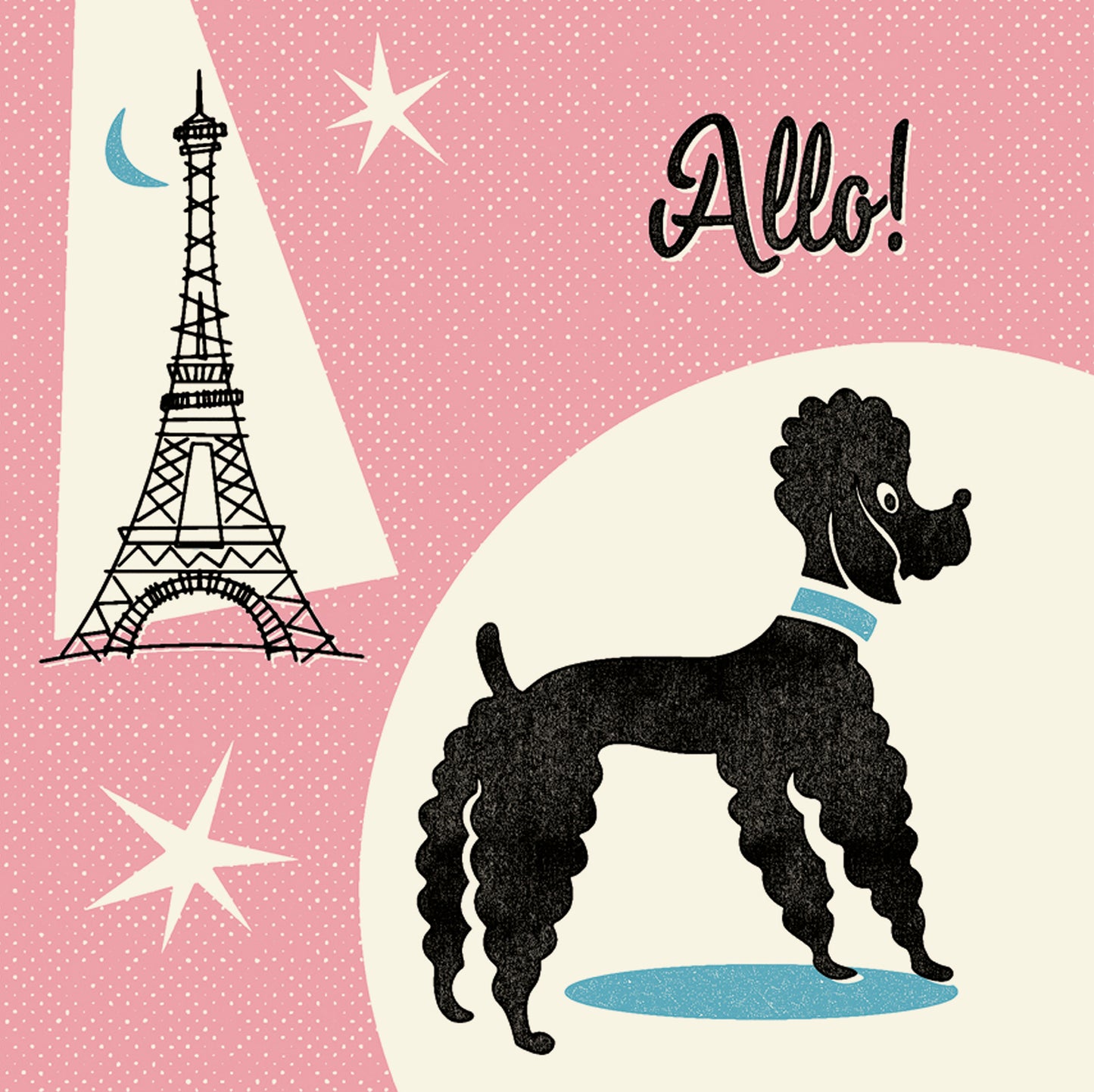 Pooch-A-Rama: Parisian Poodle Card