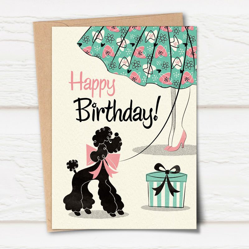 Poodle Skirt Birthday Card #3