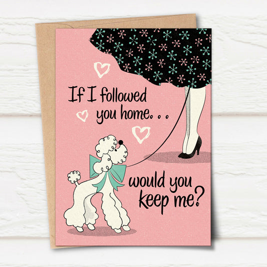 Poodle Skirt Valentine Card #1