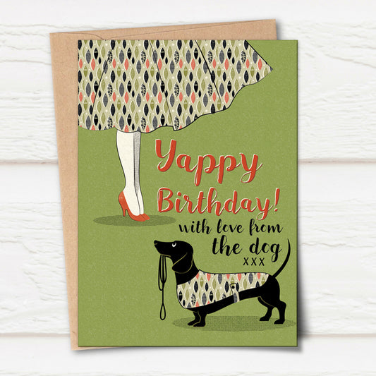 Poodle Skirt 'Yappy Birthday' Card