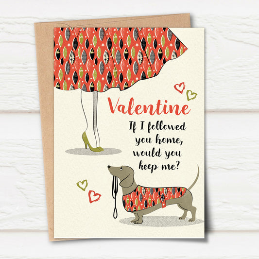 Poodle Skirt Valentine Card #2