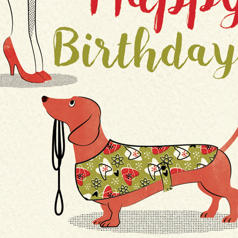 Poodle Skirt Birthday Card #1