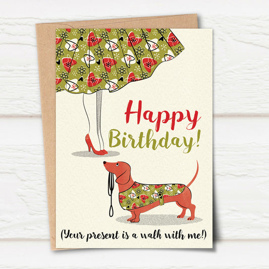 Poodle Skirt Birthday Card #1