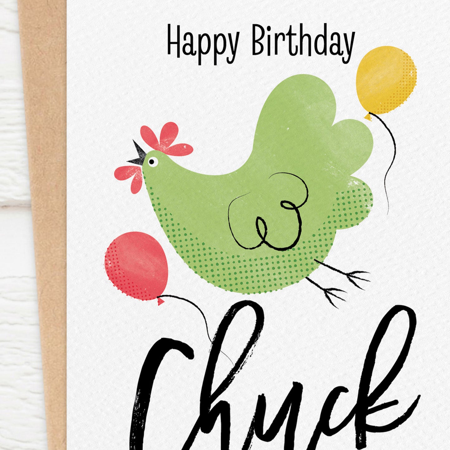 Sketchy Chuck Birthday Card