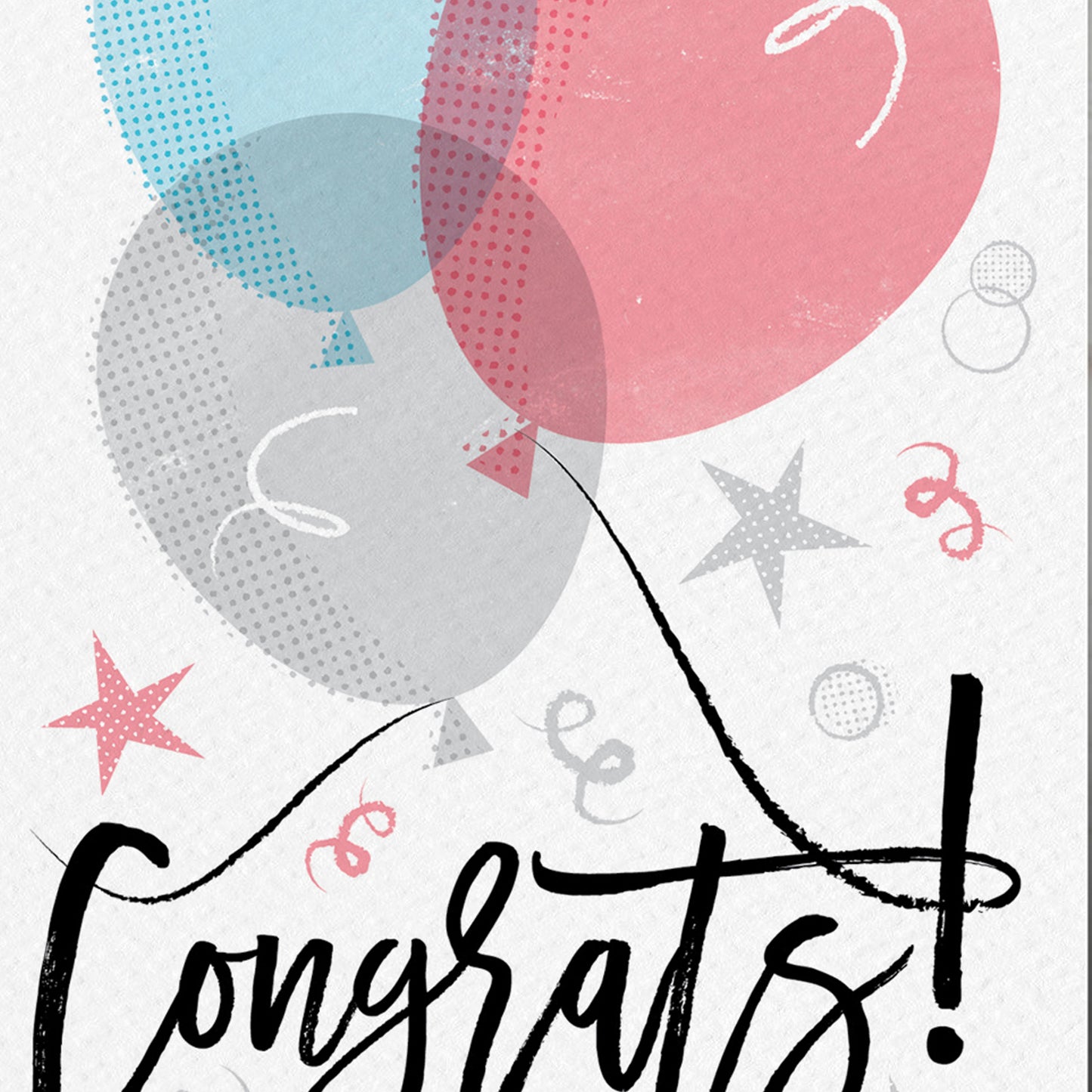 Sketchy Congratulations Balloons Card