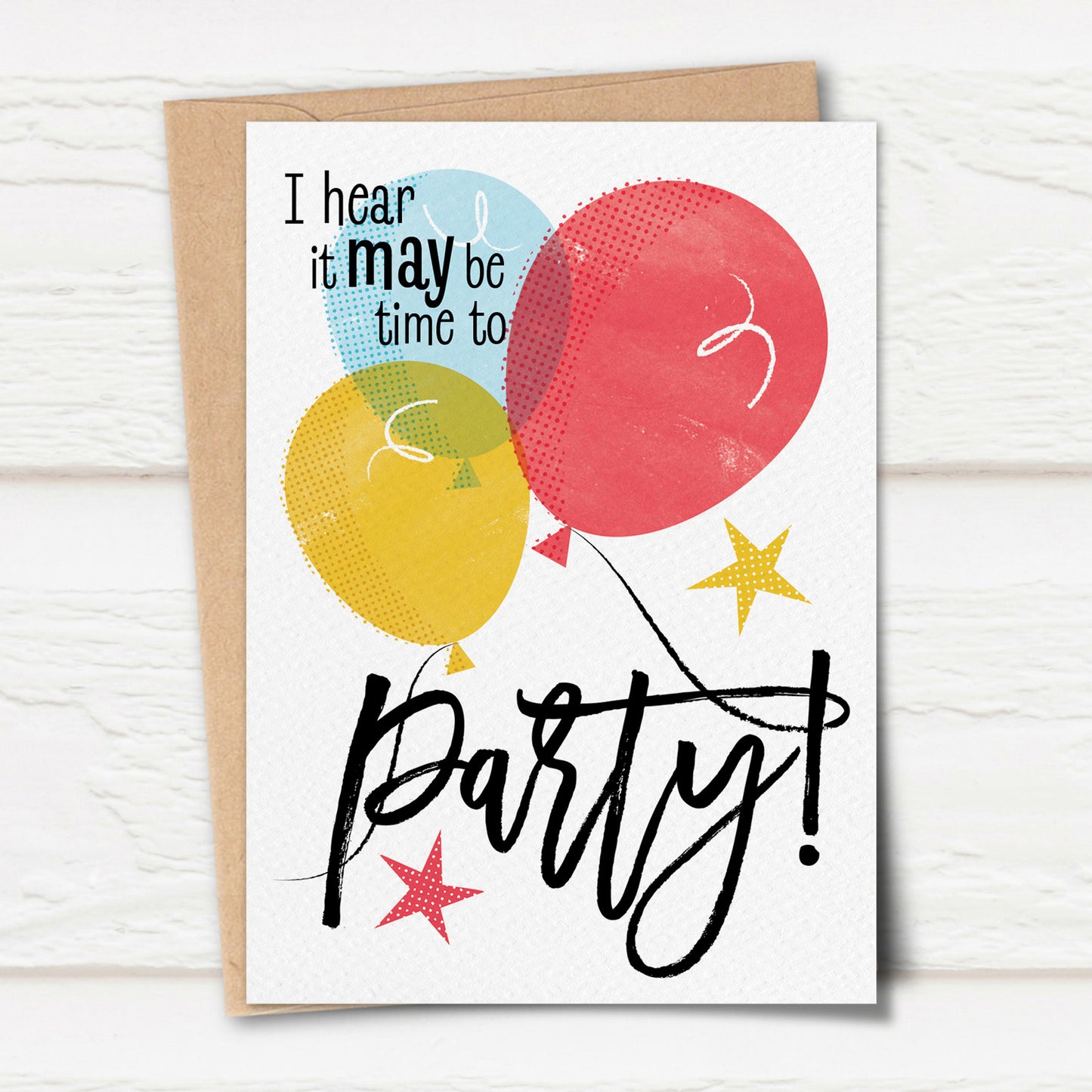 Sketchy Party Balloons Card