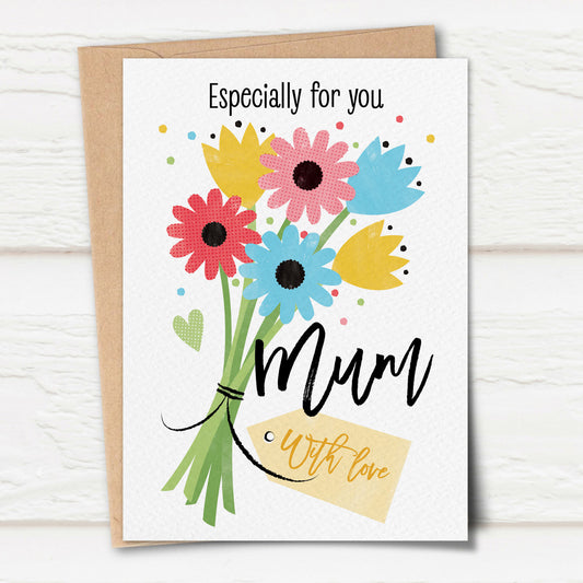 Sketchy Flowers for Mum Card