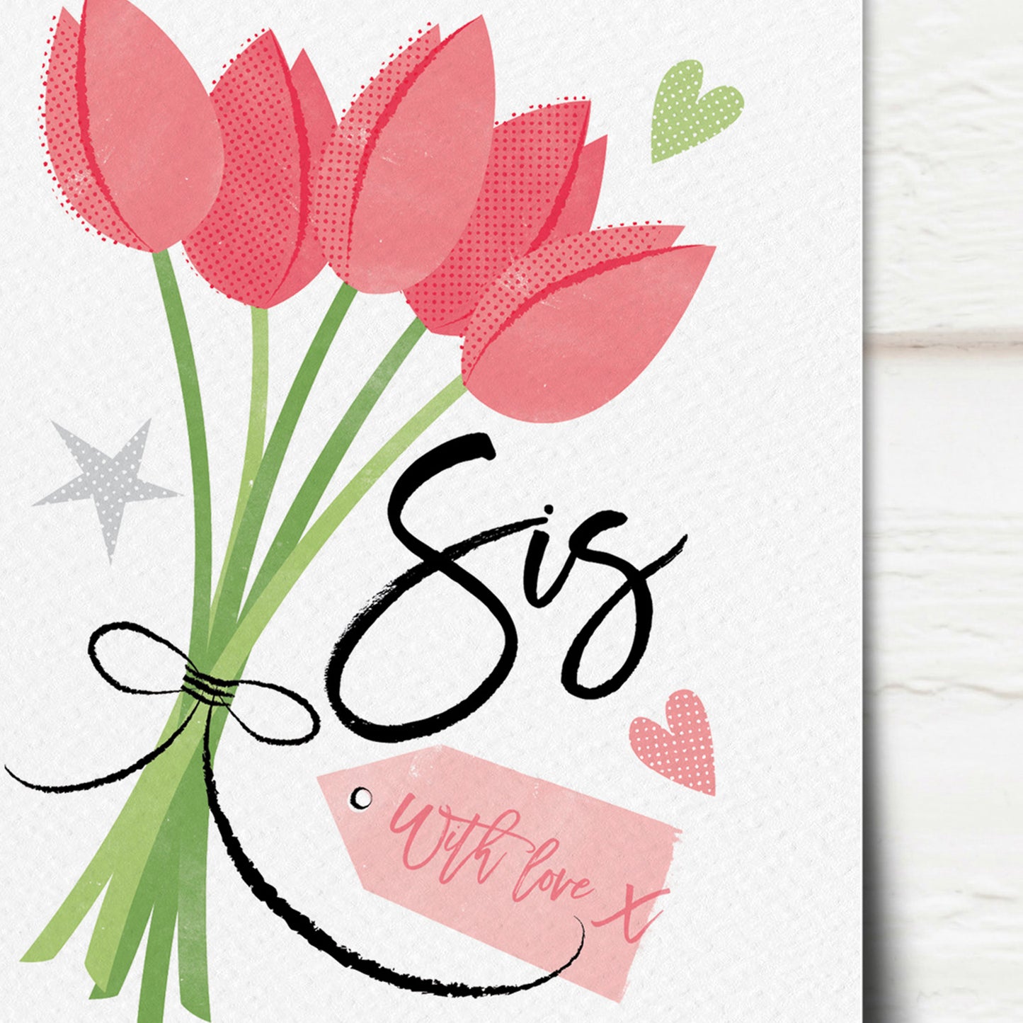 Sketchy Tulips for Sister Card