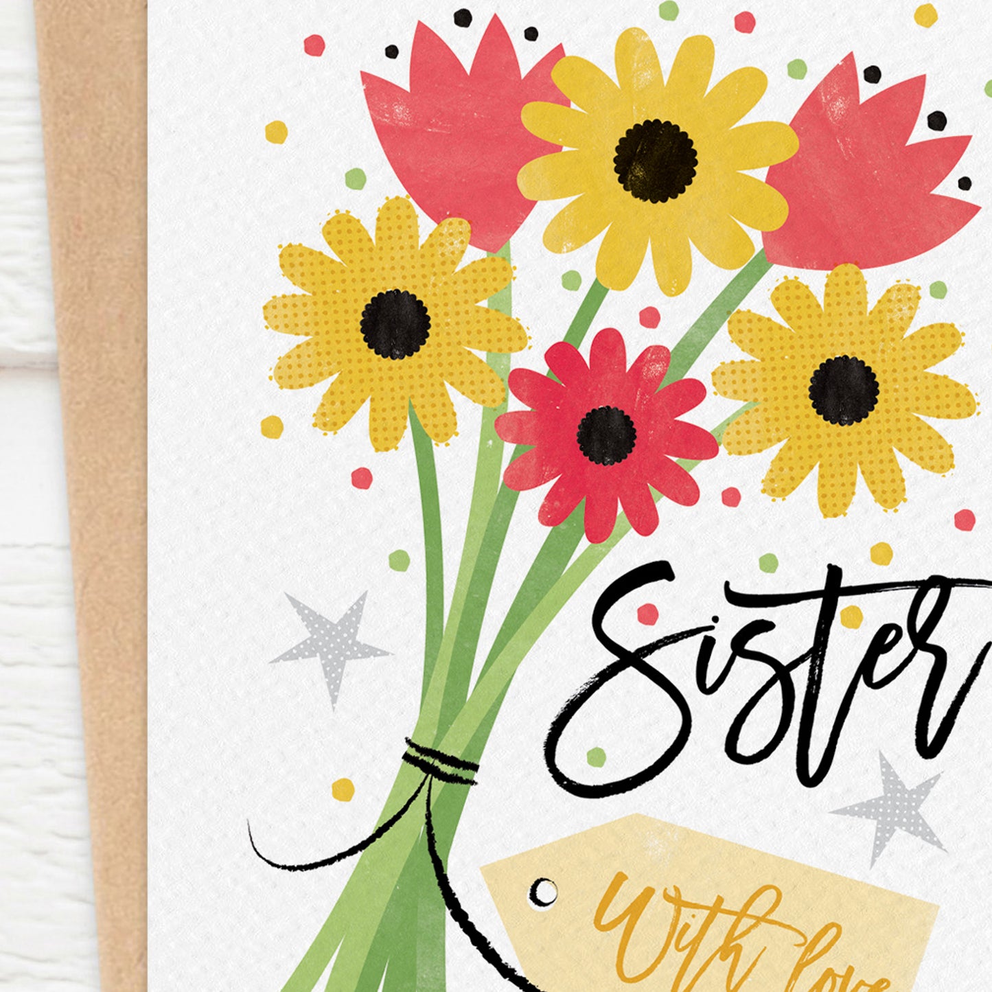 Sketchy Blooms for Sister Card