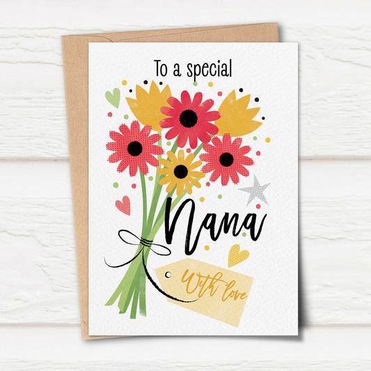 Sketchy Blooms for Nana Card