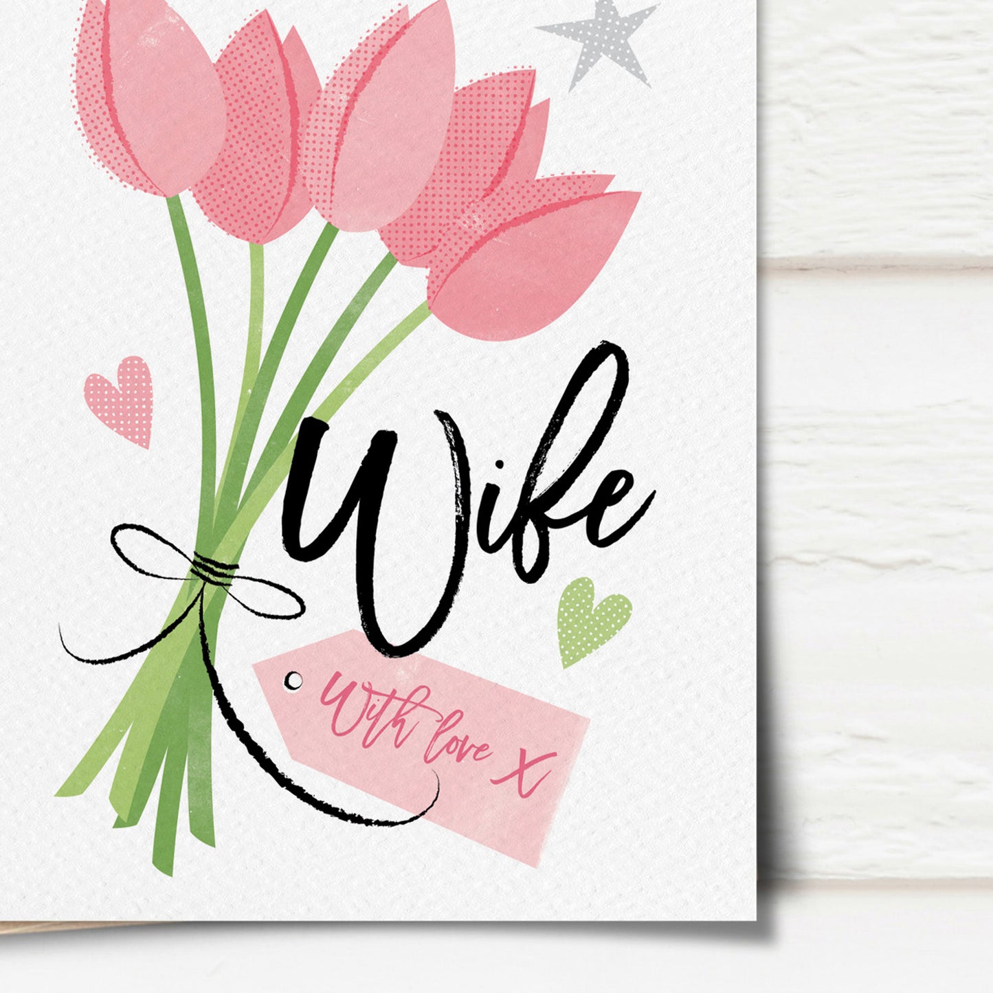 Sketchy Tulips Card for a Wife