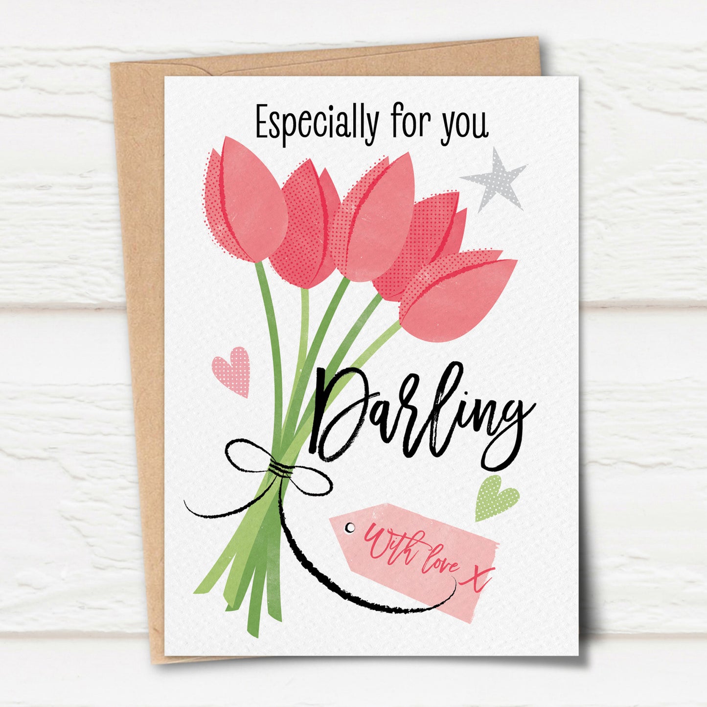 Sketchy 'Darling' Tulips Card