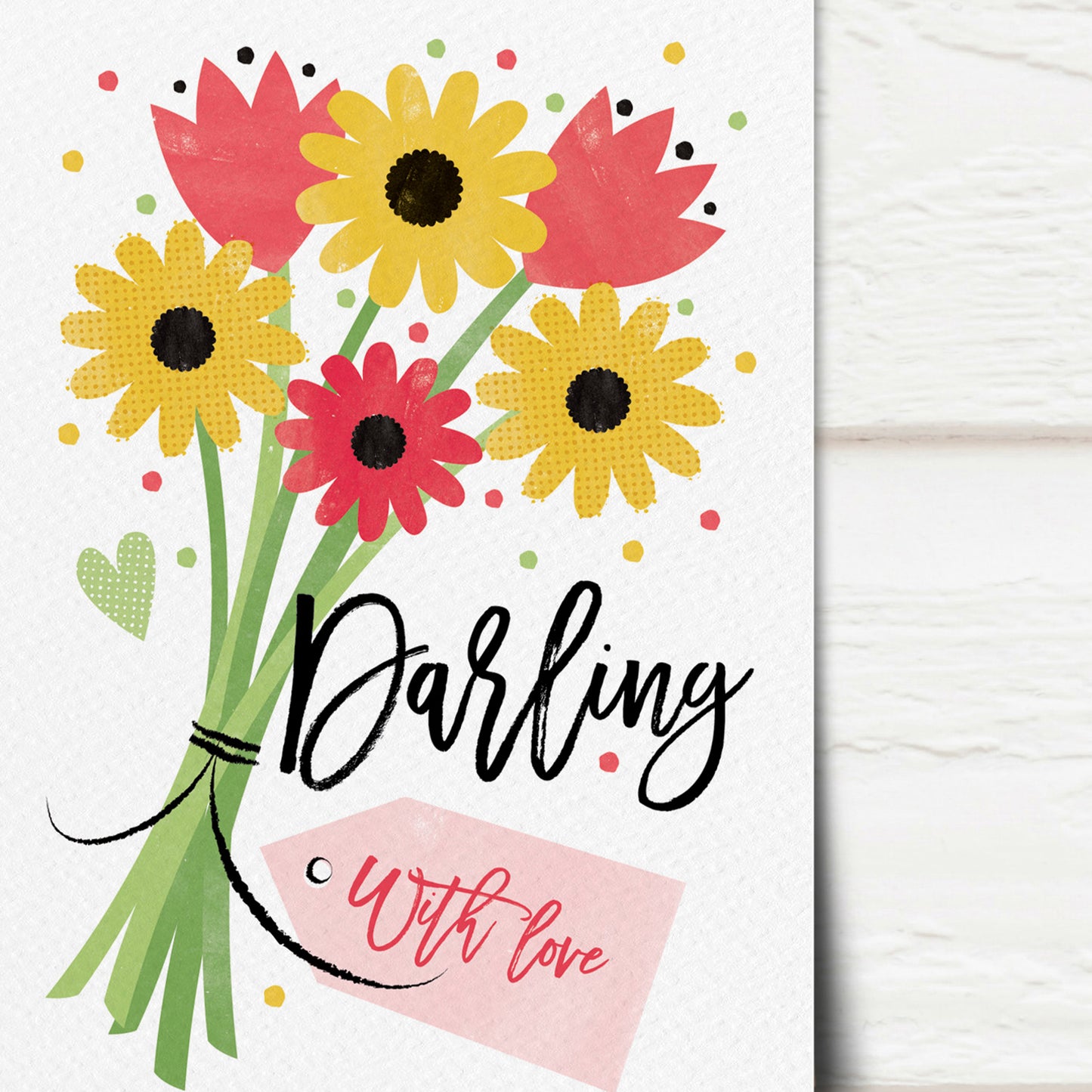 Sketchy 'Darling' Blooms Card