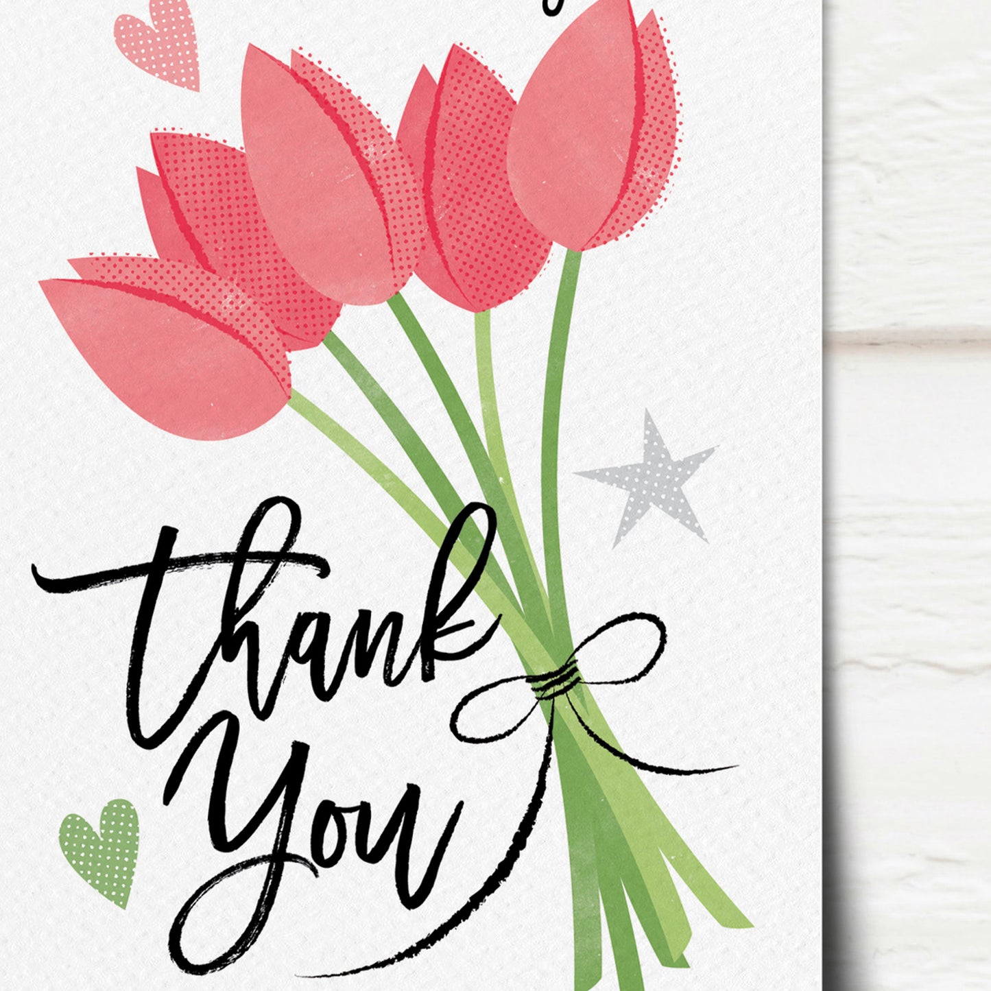 Sketchy Tulips Thank You Card