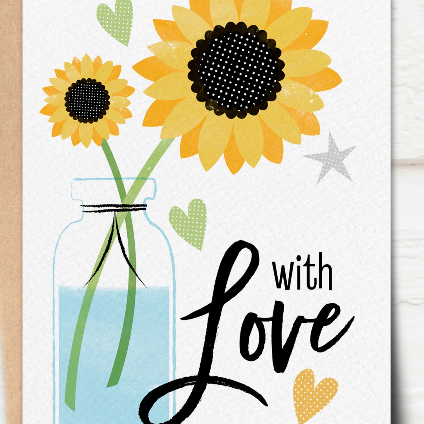 Sketchy Sunflowers 'With Love' Card