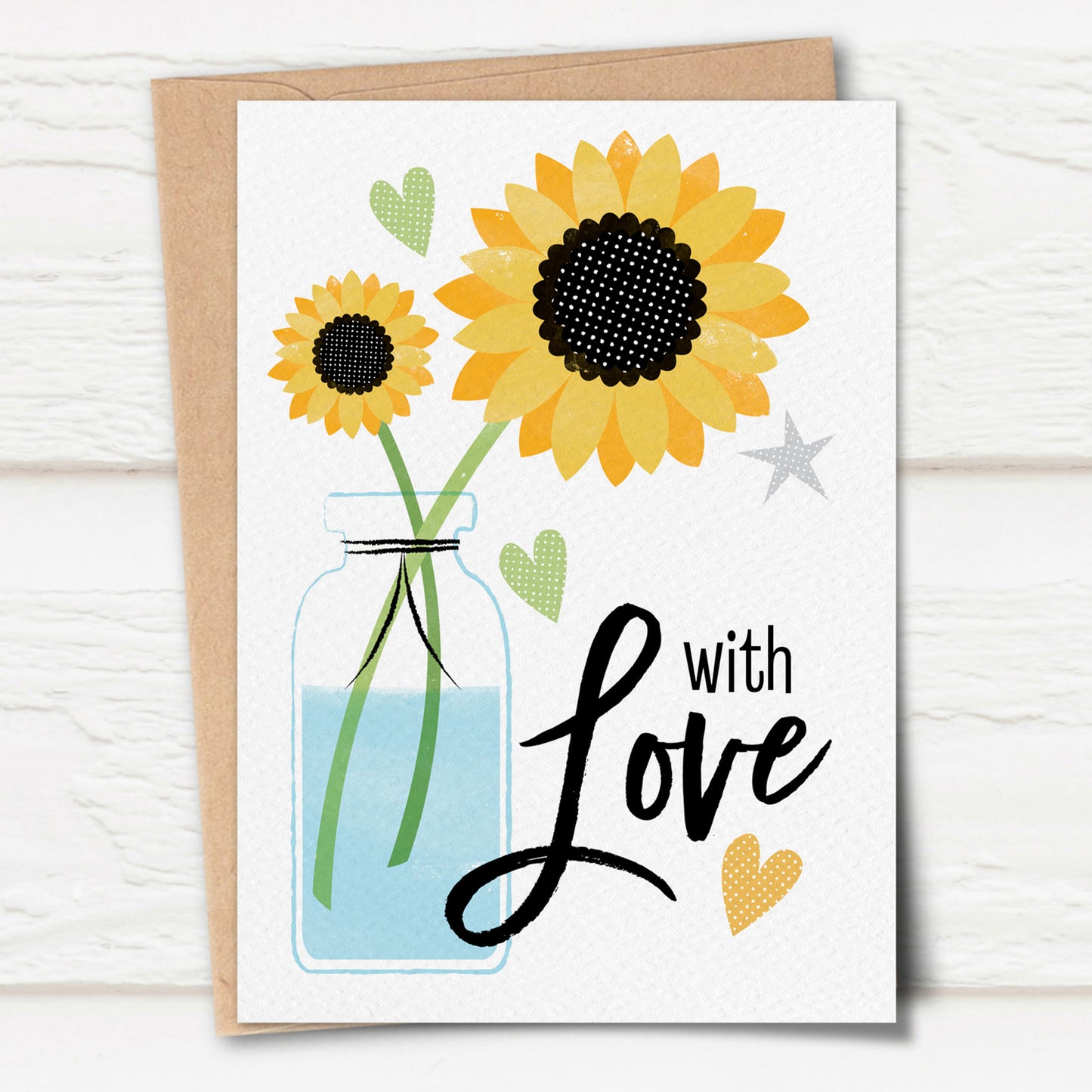Sketchy Sunflowers 'With Love' Card