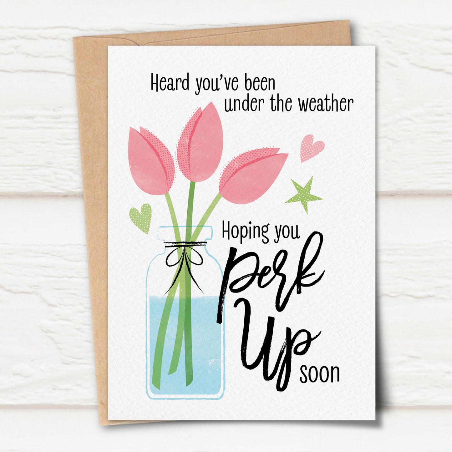 Sketchy Tulips Get Well Card