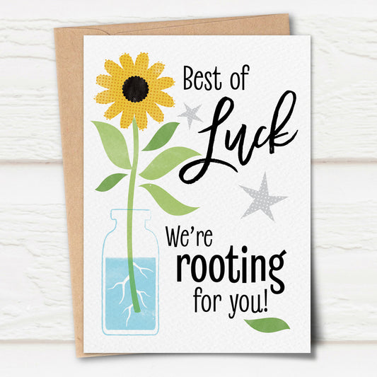 Sketchy 'Rooting' Good Luck Card