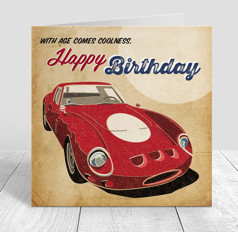 Autojumble 'Coolness' Ferrari Birthday Card